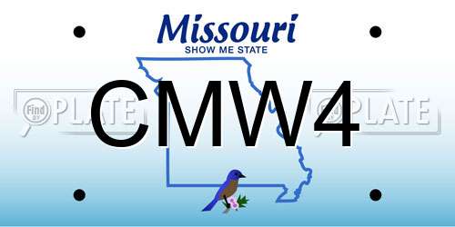 CMW4 Missouri License Plate