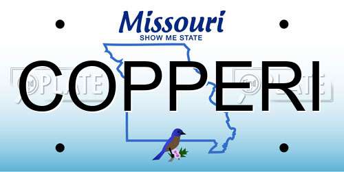 COPPERI Missouri License Plate