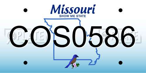 COS0586 Missouri License Plate