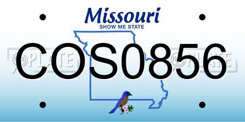 COS0856 Missouri License Plate