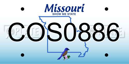 COS0886 Missouri License Plate