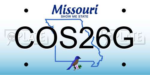 COS26G Missouri License Plate