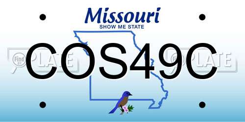 COS49C Missouri License Plate