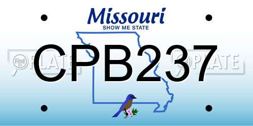 CPB237 Missouri License Plate
