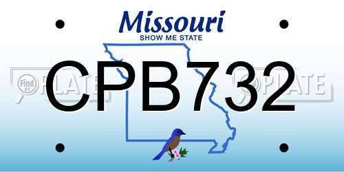 CPB732 Missouri License Plate