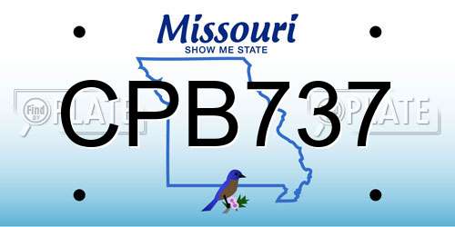 CPB737 Missouri License Plate