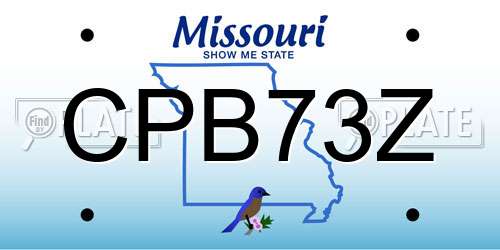 CPB73Z Missouri License Plate
