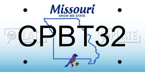 CPBT32 Missouri License Plate
