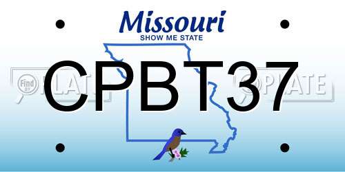 CPBT37 Missouri License Plate
