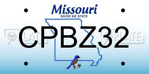 CPBZ32 Missouri License Plate