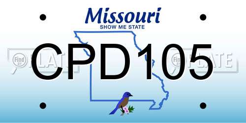 CPD105 Missouri License Plate