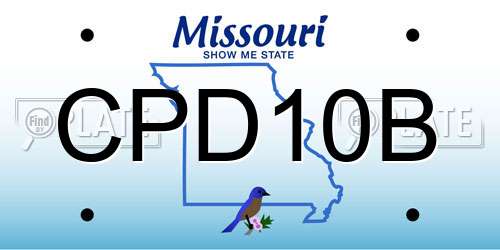 CPD10B Missouri License Plate