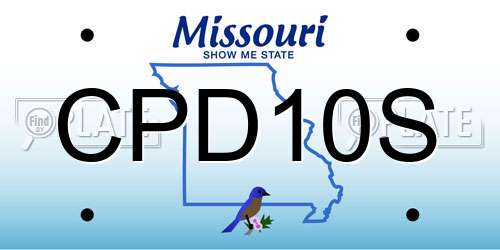 CPD10S Missouri License Plate