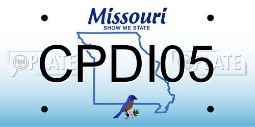 CPDI05 Missouri License Plate