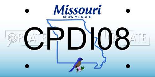 CPDI08 Missouri License Plate