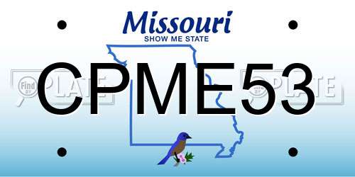 CPME53 Missouri License Plate