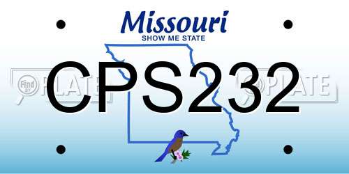 CPS232 Missouri License Plate