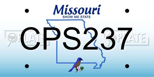 CPS237 Missouri License Plate