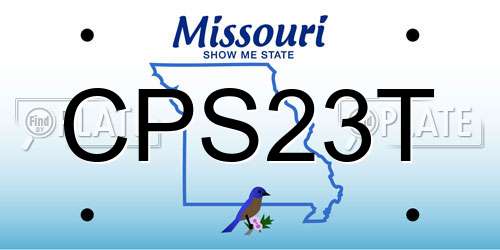 CPS23T Missouri License Plate