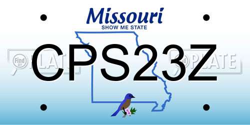 CPS23Z Missouri License Plate