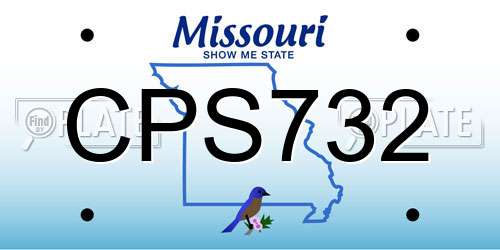 CPS732 Missouri License Plate