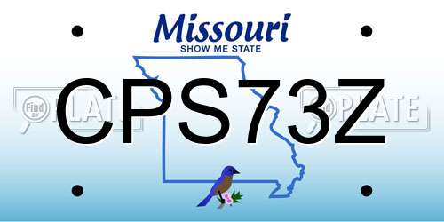 CPS73Z Missouri License Plate