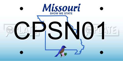 CPSN01 Missouri License Plate