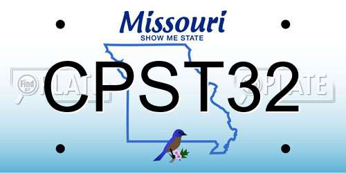 CPST32 Missouri License Plate