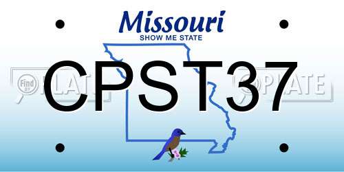 CPST37 Missouri License Plate