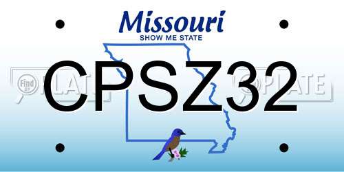 CPSZ32 Missouri License Plate