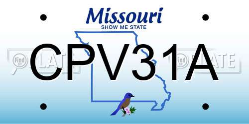 CPV31A Missouri License Plate