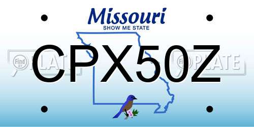 CPX50Z Missouri License Plate
