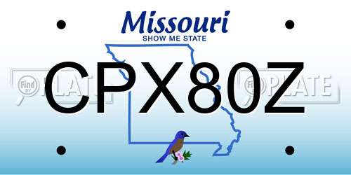 CPX80Z Missouri License Plate