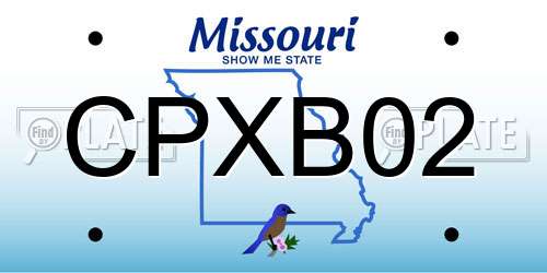 CPXB02 Missouri License Plate