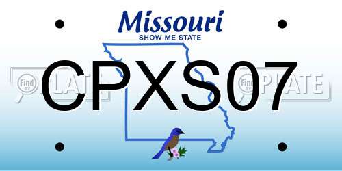 CPXS07 Missouri License Plate