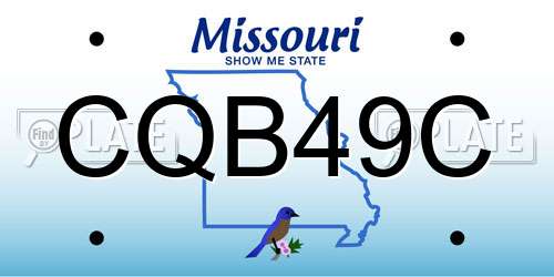 CQB49C Missouri License Plate