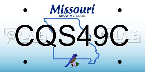 CQS49C Missouri License Plate