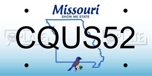 CQUS52 Missouri License Plate