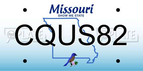 CQUS82 Missouri License Plate