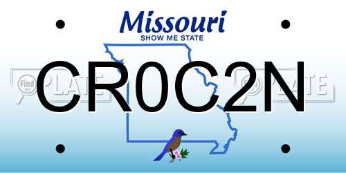 CR0C2N Missouri License Plate