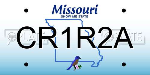 CR1R2A Missouri License Plate