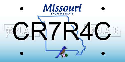 CR7R4C Missouri License Plate