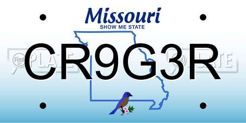CR9G3R Missouri License Plate