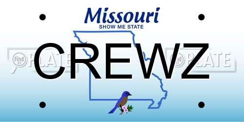CREWZ Missouri License Plate