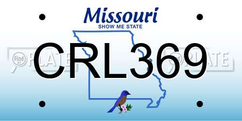 CRL369 Missouri License Plate
