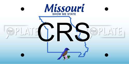 CRS Missouri License Plate