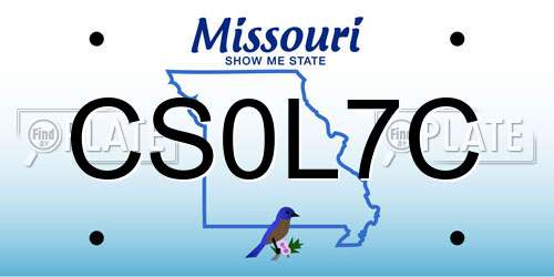 CS0L7C Missouri License Plate