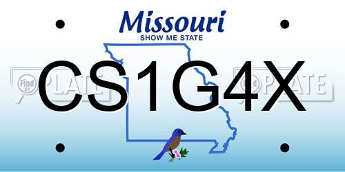 CS1G4X Missouri License Plate