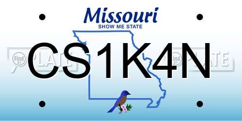 CS1K4N Missouri License Plate
