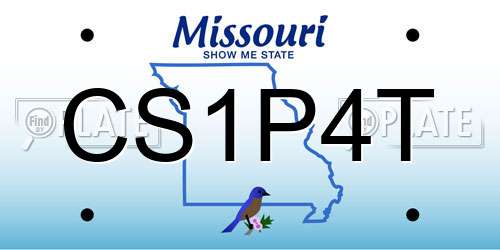CS1P4T Missouri License Plate